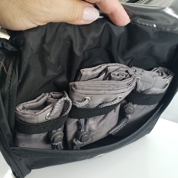 Samsonite Black Toiletry Bag Travel Kit with Laundry and Shoe Bags - Picture 15 of 15